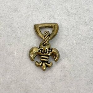 Waxing Poetic Brass Fleur de Lis charm